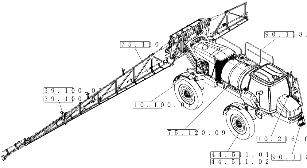 Схема запчастей Case IH 3230 - (00.000.01) - 3230 DRILL DOWN (00) - GENERAL & PICTORIAL INDEX