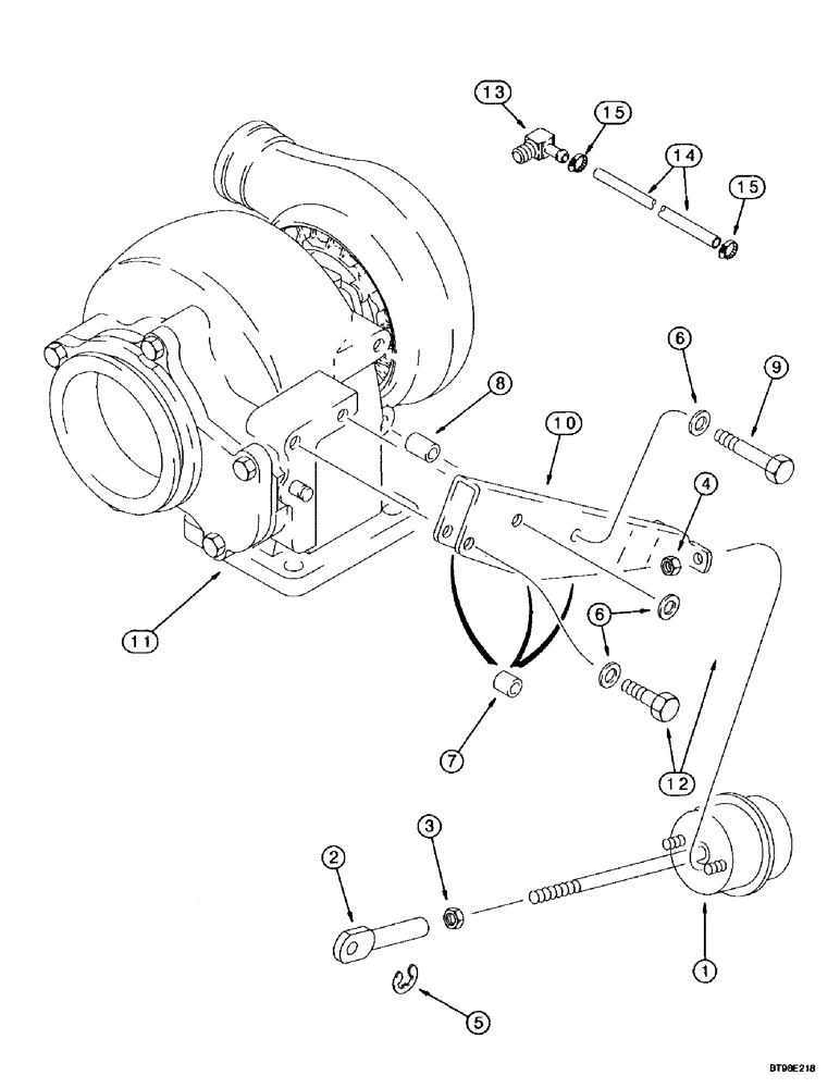 Схема запчастей Case IH MX240 - (2-058) - WASTEGATE ACTUATOR, MX240, MX270, 6TAA-8304 EMISSIONS CERTIFIED ENGINE (02) - ENGINE