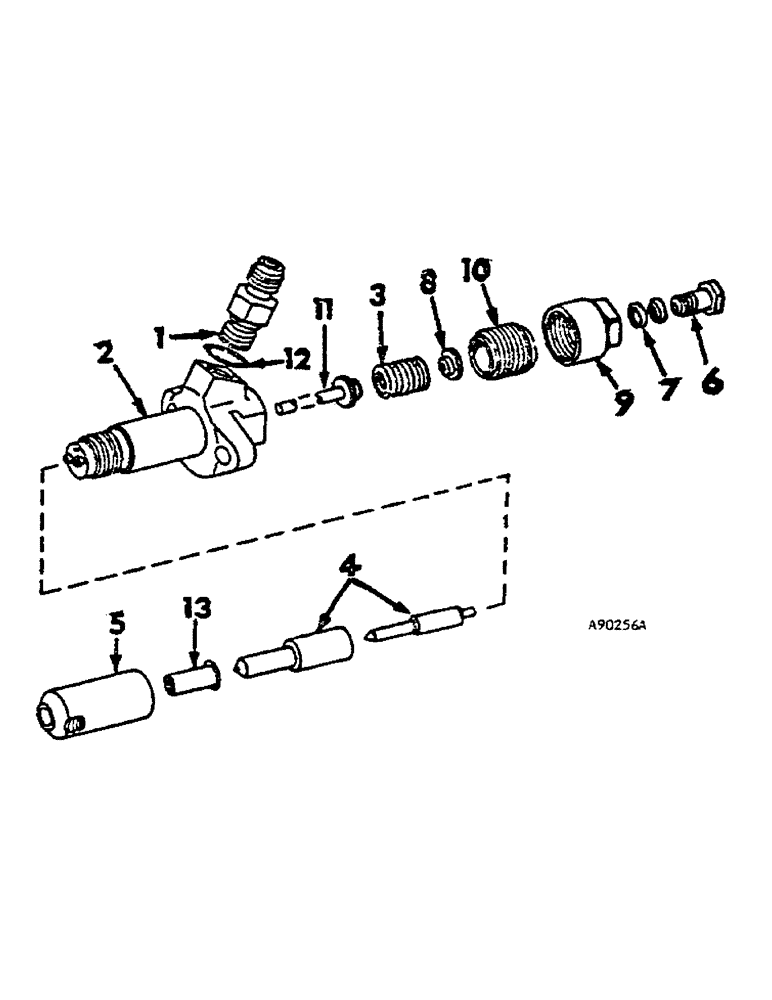 Схема запчастей Case IH 2400 - (12-54) - INJECTION NOZZLE, BOSCH INJECTION, UP TO 454 AND 2400/027204 Power