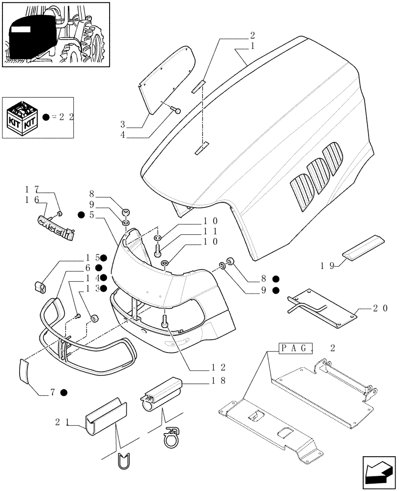 Схема запчастей Case IH MAXXUM 120 - (1.83.0[01B]) - HOOD - HOOD - D6650 (08) - SHEET METAL