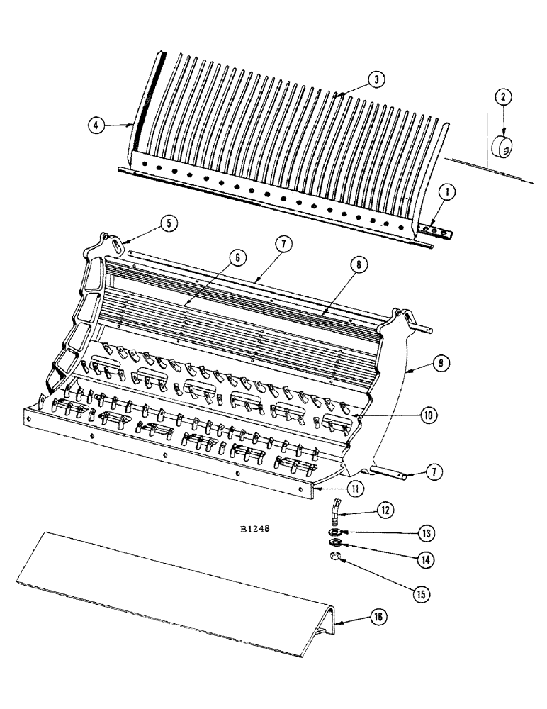 Схема запчастей Case IH 1010 - (110) - SPIKE TOOTH CYLINDER, CONCAVES, TINES AND REMOVABLE FEED PLATE (66) - THRESHING