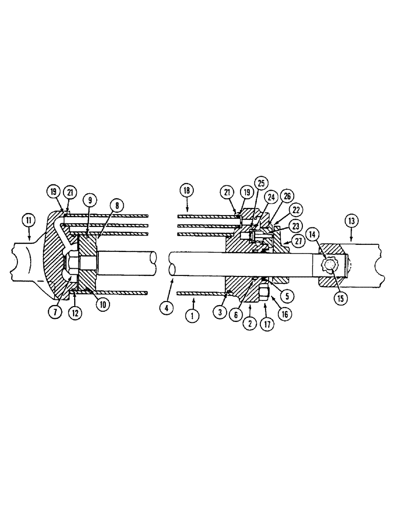 Схема запчастей Case IH 4500 - (8-028) - HYDRAULIC CYLINDER, WITH DUAL FRONT PORTS, 2-1/2 ID X 8 INCH STROKE, IH (08) - HYDRAULICS