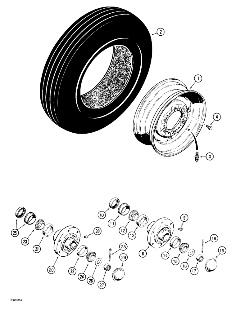 Схема запчастей Case IH 5600 - (9-088) - HUBS, WHEELS AND TIRES (18) - MISCELLANEOUS