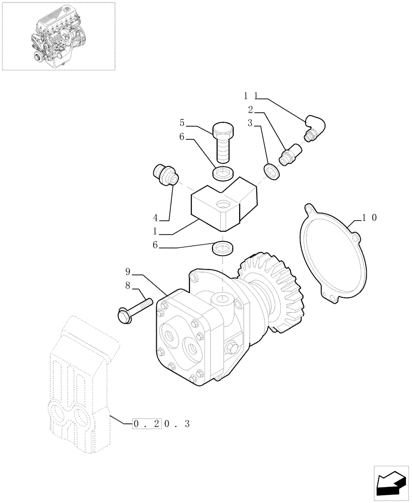 Схема запчастей Case IH F2BE0684A B003 - (0.20.1[01]) - FUEL PUMP & RELATED PARTS (504033397 - 504082634 - 504067190) 