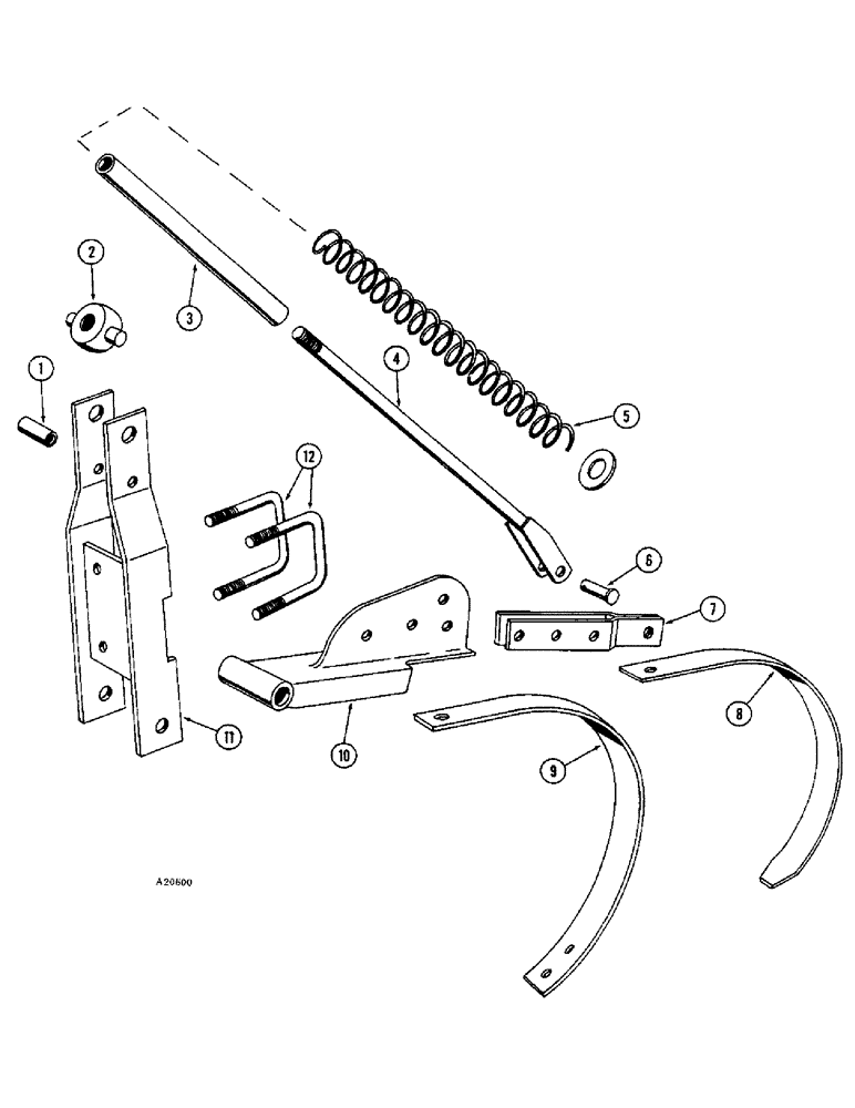 Схема запчастей Case IH FC-SERIES - (26) - SPRING CLAMP SHANK, FCA, FCAW AND FCAM 