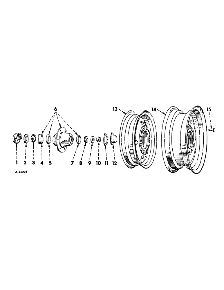 Схема запчастей Case IH 2756 - (L-02) - WHEELS AND WHEEL WEIGHTS, FRONT WHEELS Wheels & Wheel Weights