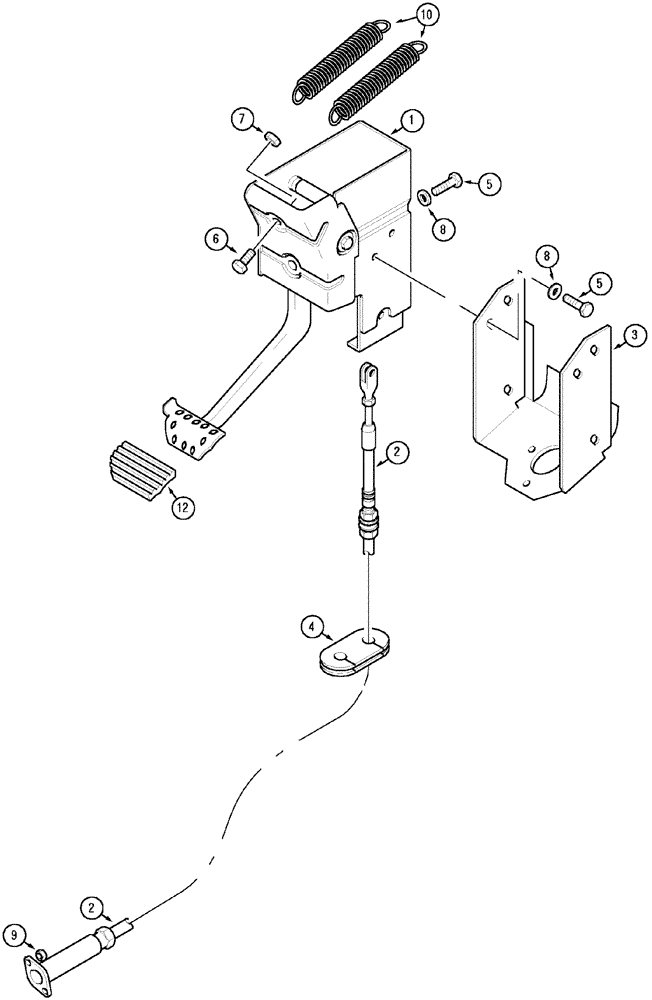 Схема запчастей Case IH MX110 - (06-23) - INCHING PEDAL (06) - POWER TRAIN