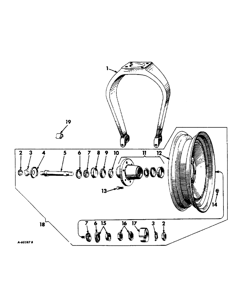 Схема запчастей Case IH 414 - (127) - GUIDE WHEEL (44) - WHEELS