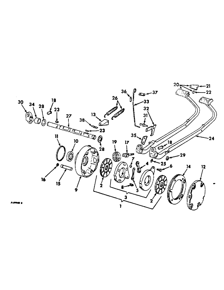 Схема запчастей Case IH 2544 - (H-23) - CONTROLS, BRAKES, BRAKE LOCK AND CONNECTIONS, INTERNATIONAL TRACTORS Controls