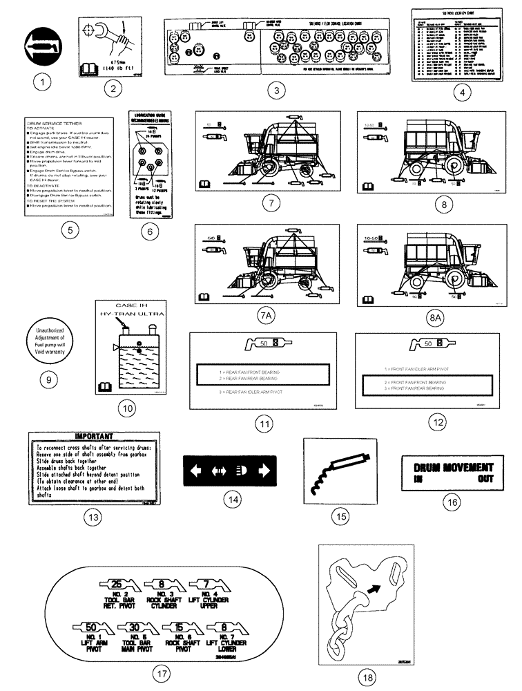 Схема запчастей Case IH CPX610 - (09F-14) - DECALS - GENERAL INSTRUCTIONS (12) - CHASSIS