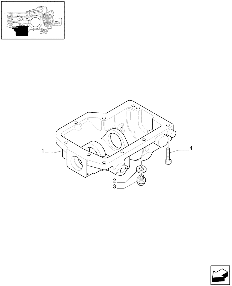 Схема запчастей Case IH JX1070C - (1.33.0/01) - (VAR.307) ELECTRO-HYDRAULIC 4WD - BOX (04) - FRONT AXLE & STEERING