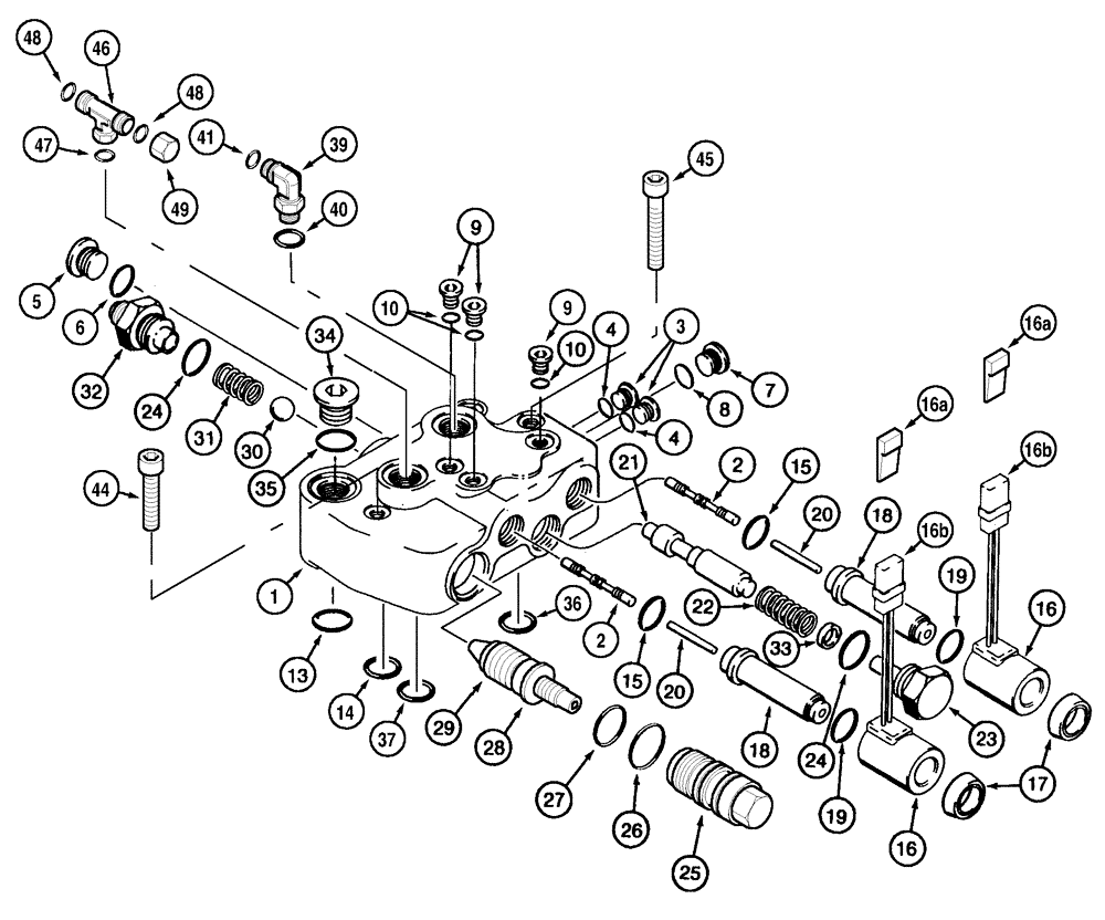 Схема запчастей Case IH CX80 - (08-16) - HITCH VALVE ASSEMBLY (08) - HYDRAULICS