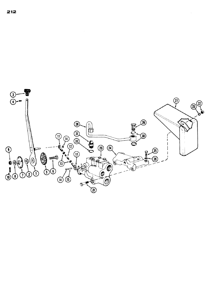 Схема запчастей Case IH 430 - (212) - VALVE AND CONTROLS, DRAFT-O-MATIC, STANDARD (09) - CHASSIS/ATTACHMENTS