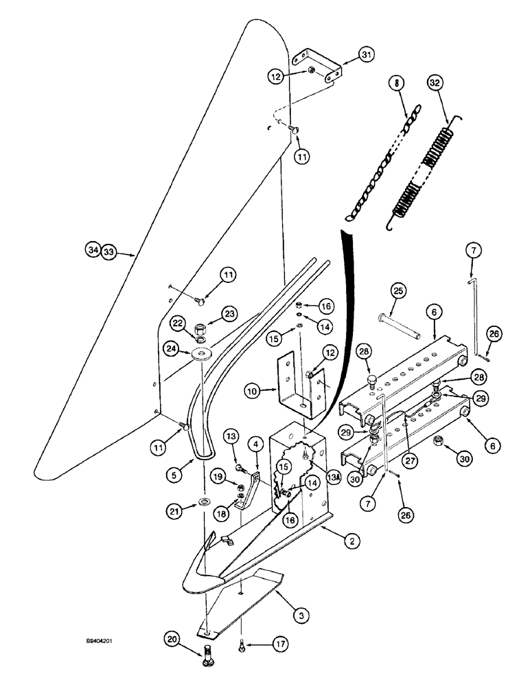 Схема запчастей Case IH 2055 - (9A-59A) - PLANT LIFTER, LEFT-HAND, P.I.N. JJC0155439 AND AFTER (13) - PICKING SYSTEM