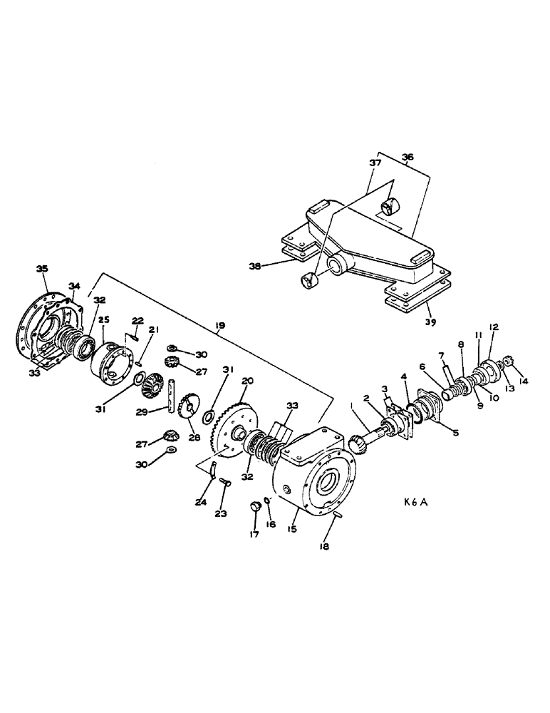 Схема запчастей Case IH 258 - (07-116) - DIFFERENTIAL, 4-WHEEL DRIVE (04) - Drive Train