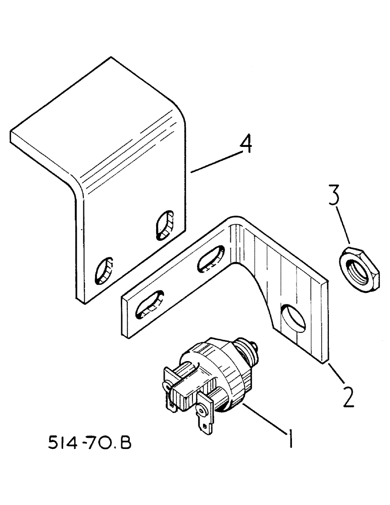 Схема запчастей Case IH 585 - (08-004) - NEUTRAL SAFTEY SWITCH, UP TO 585/9311, UP TO 258/807 (06) - ELECTRICAL