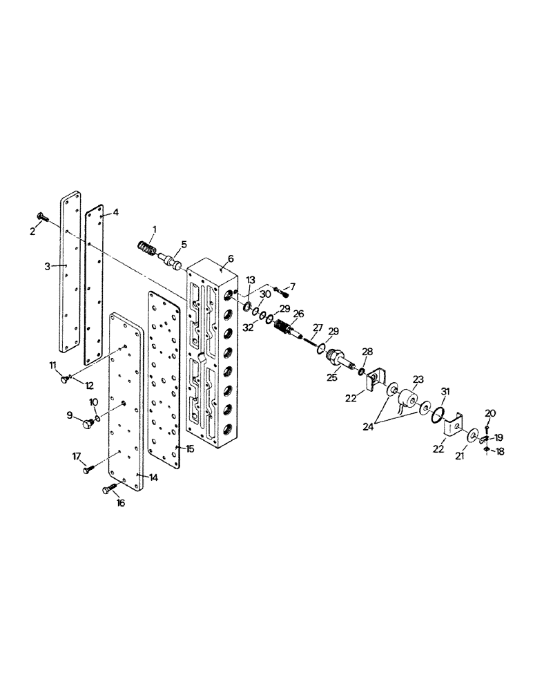 Схема запчастей Case IH STEIGER - (04-38) - TRANSMISSION RANGE SELECTOR VALVE ASSEMBLY (04) - Drive Train