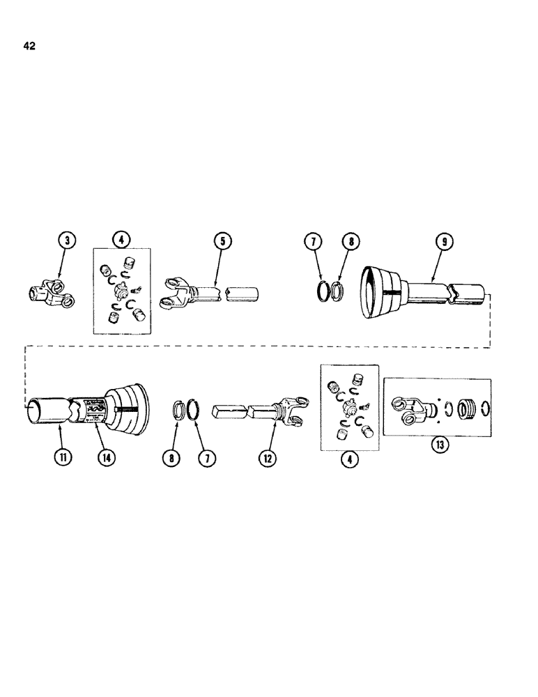 Схема запчастей Case IH 742 - (42) - DRIVE LINE 