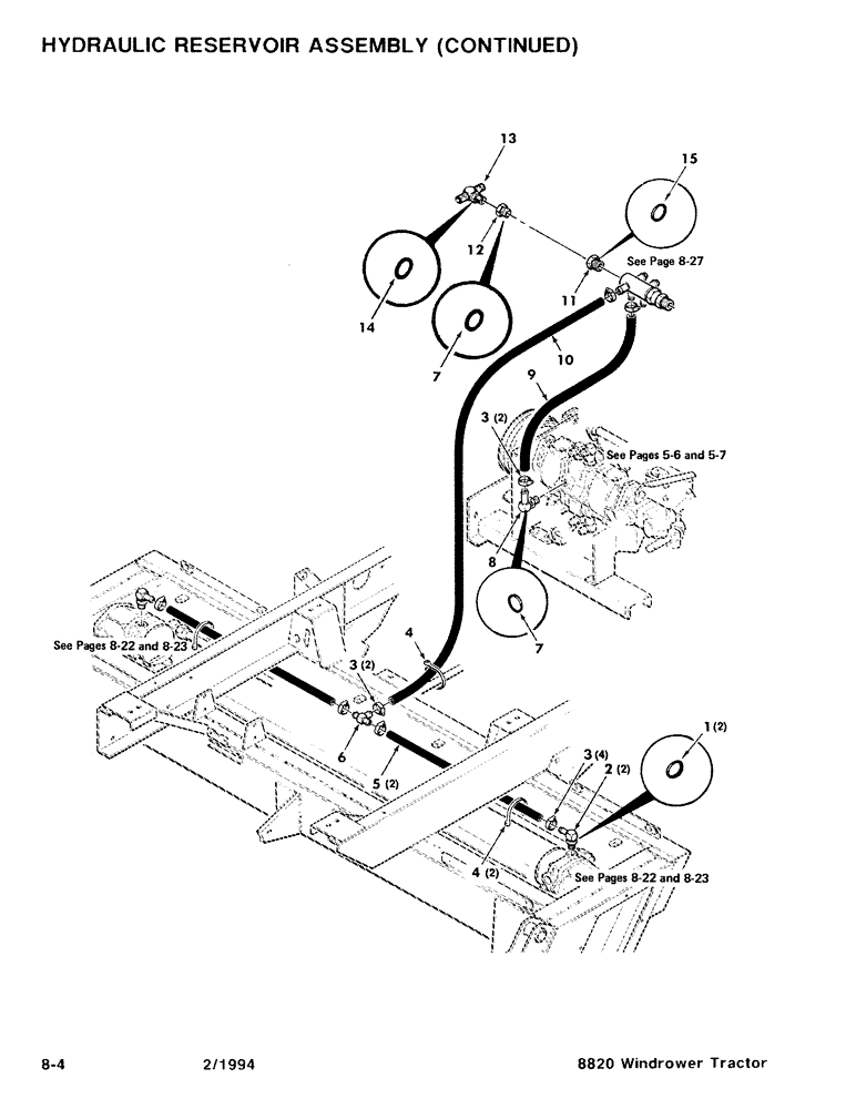 Схема запчастей Case IH 8820 - (8-04) - HYDRAULIC RESERVOIR ASSEMBLY (CONTINUED) (08) - HYDRAULICS