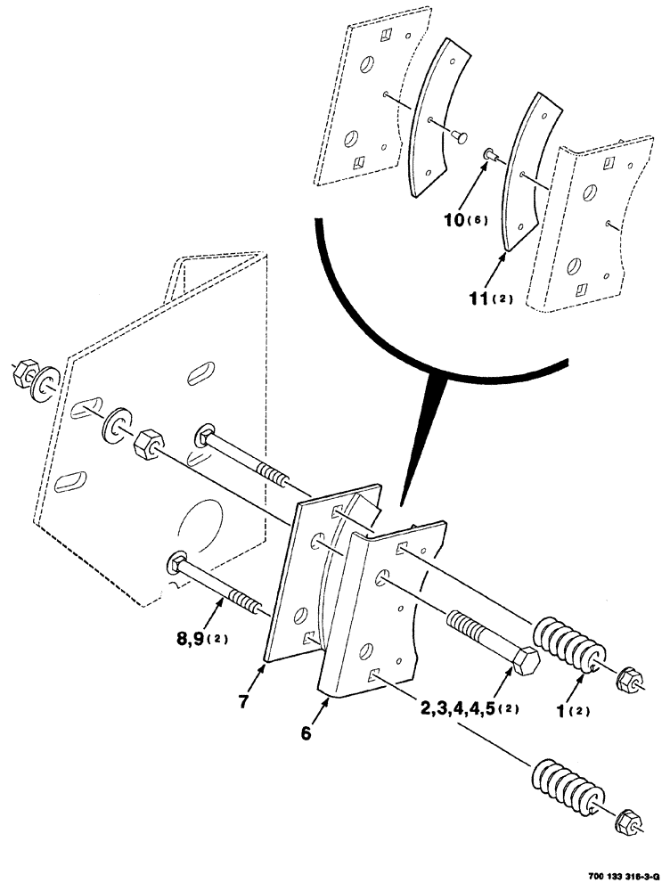 Схема запчастей Case IH 8880HP - (05-008) - BRAKE ASSEMBLY (LEFT AND RIGHT) (33) - BRAKES & CONTROLS