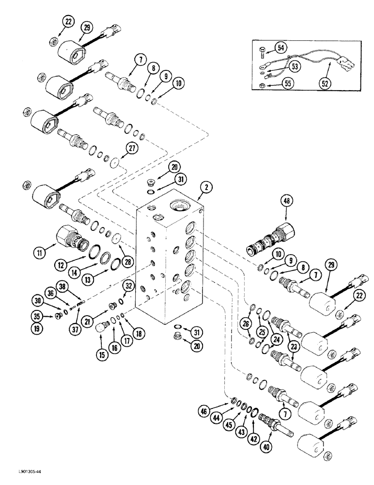 Схема запчастей Case IH 1822 - (8-64) - BASKET MANIFOLD VALVE (07) - HYDRAULICS