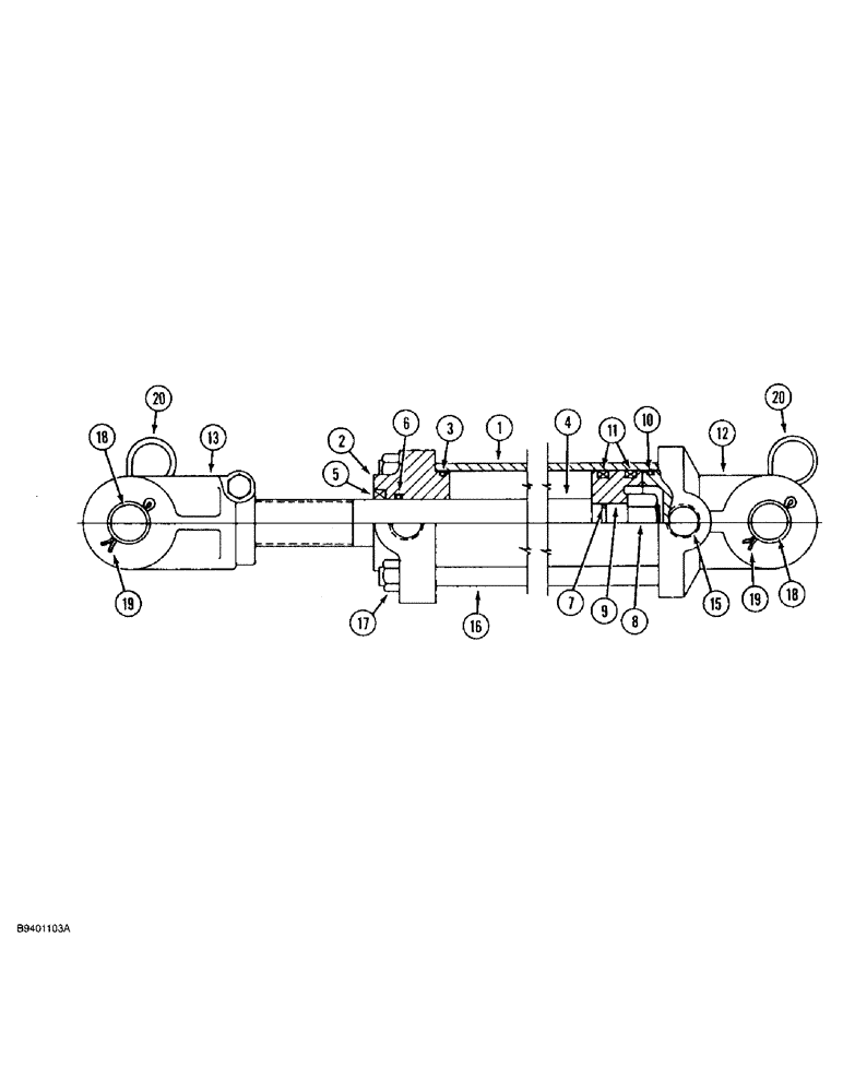 Схема запчастей Case IH 7100 - (8-54) - LIFT CYLINDER, 844025C92, 2-1/2 ID X 8 INCH STROKE, MONARCH (08) - HYDRAULICS