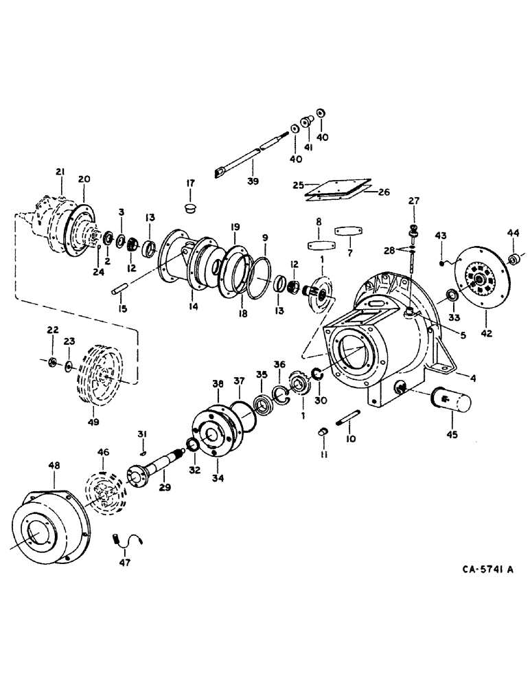 Схема запчастей Case IH 1480 - (07-15) - DRIVE TRAIN, POWER TAKE OFF DRIVE Drive Train