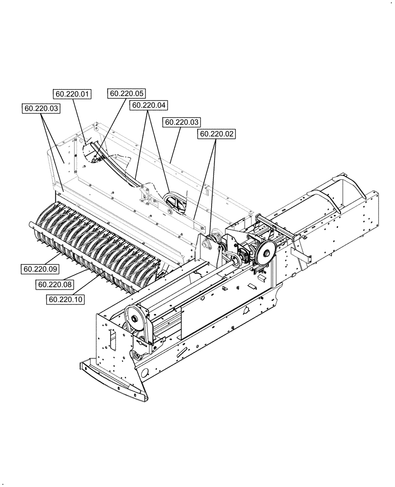 Схема запчастей Case IH SB521 - (00.000.60) - PICTORIAL INDEX, FEEDER (00) - GENERAL & PICTORIAL INDEX