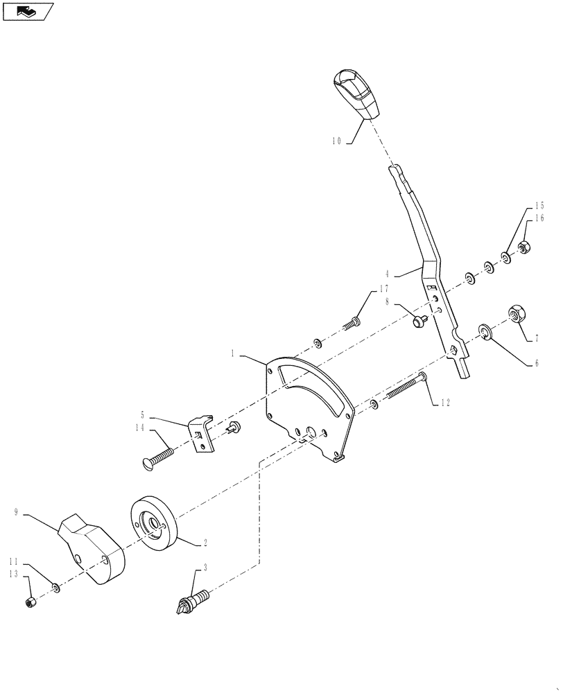 Схема запчастей Case IH 4420 - (01-028) - CONSOLE THROTTLE ASSEMBLY Cab Interior