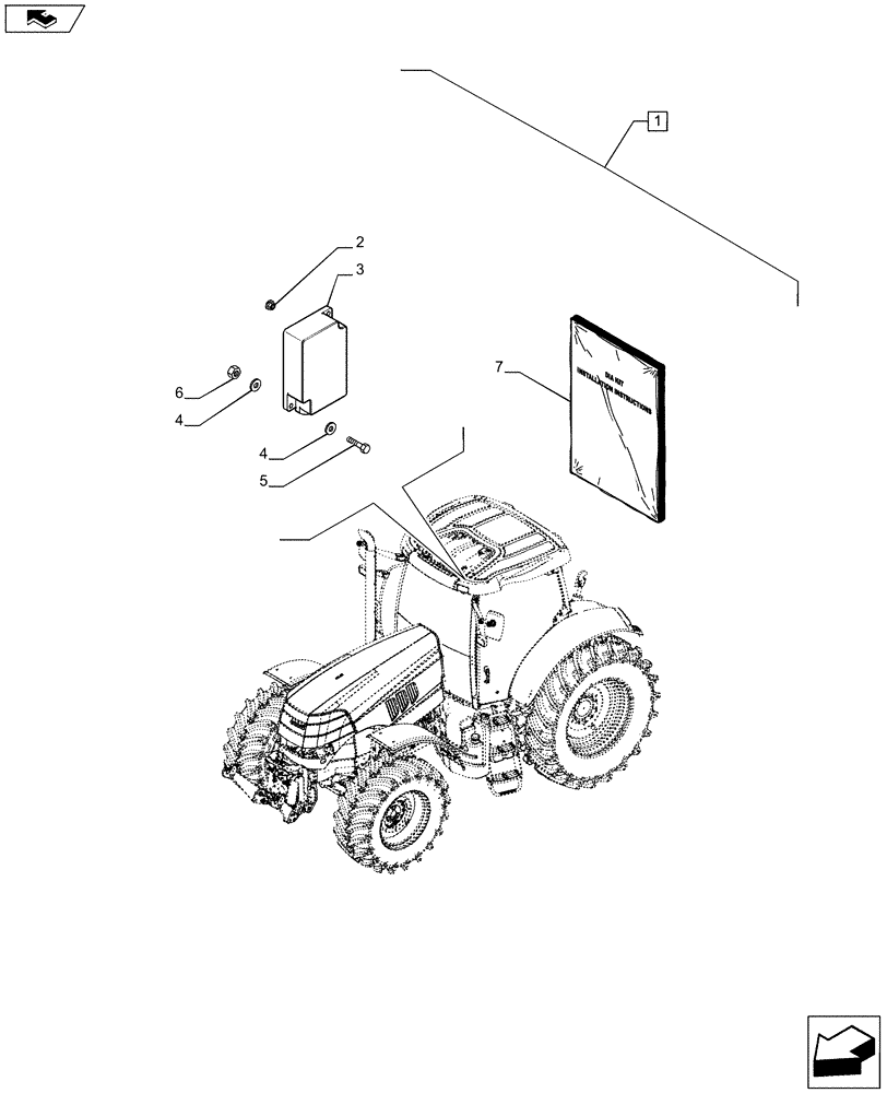 Схема запчастей Case IH PUMA 215 - (88.055.04) - DIA KIT - ELECTRONIC CONTROL UNIT (88) - ACCESSORIES