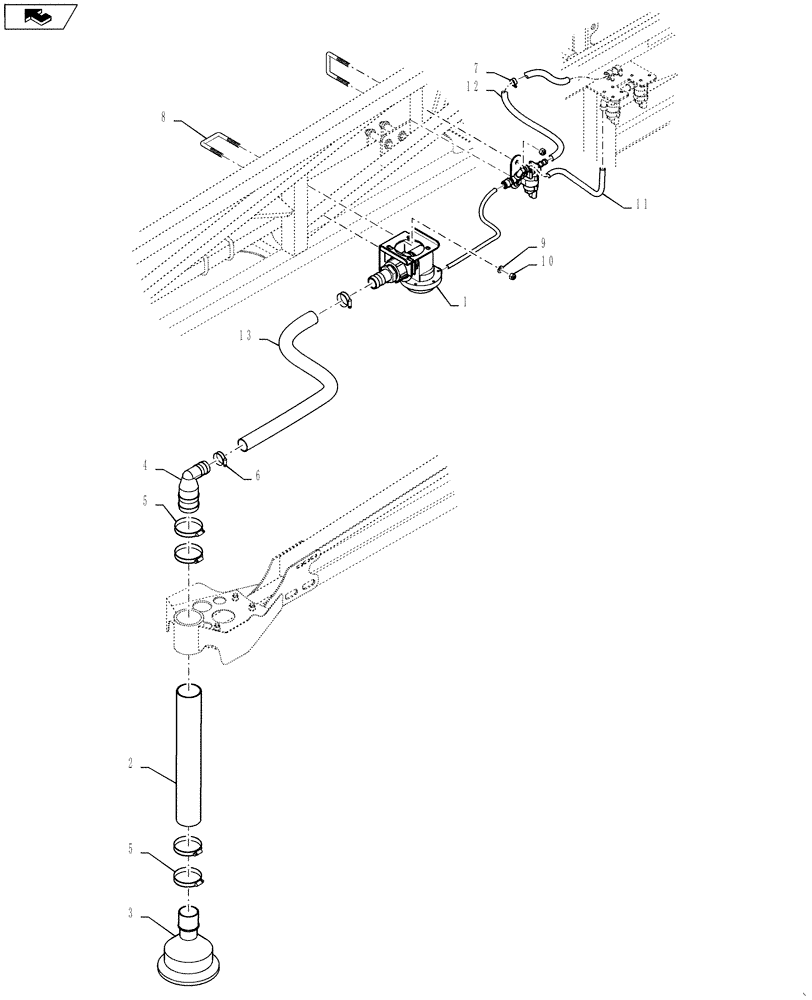 Схема запчастей Case IH 4420 - (11-025) - FOAMER DROP GROUP, LEFT, 120’ BOOM Options