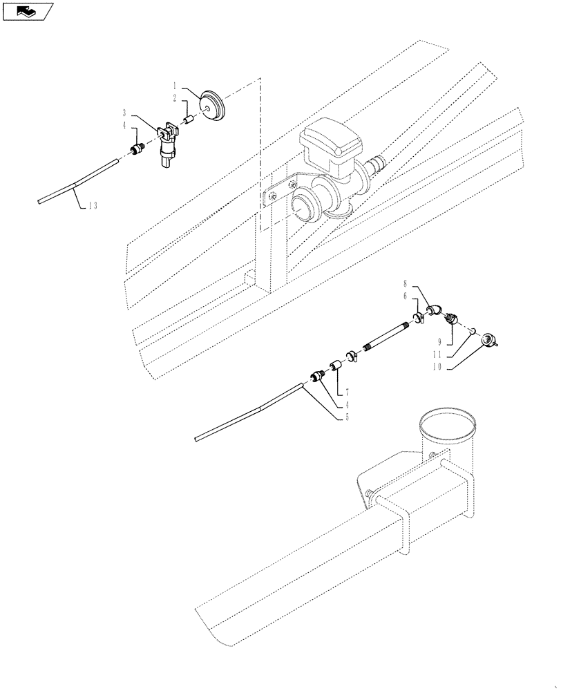 Схема запчастей Case IH 4430 - (40.910.60) - FENCE ROW, LO-FLOW, 90/100 BOOM (40 ) - PLUMBING