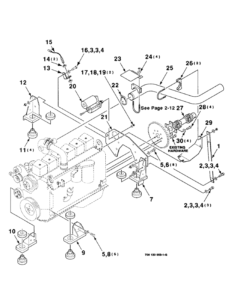 Схема запчастей Case IH 8850 - (02-08) - ENGINE ASSEMBLY, MOUNT AND REAR DRIVE, SERIAL NUMBER CFH0099001 THRU CFH0099164 (02) - ENGINE