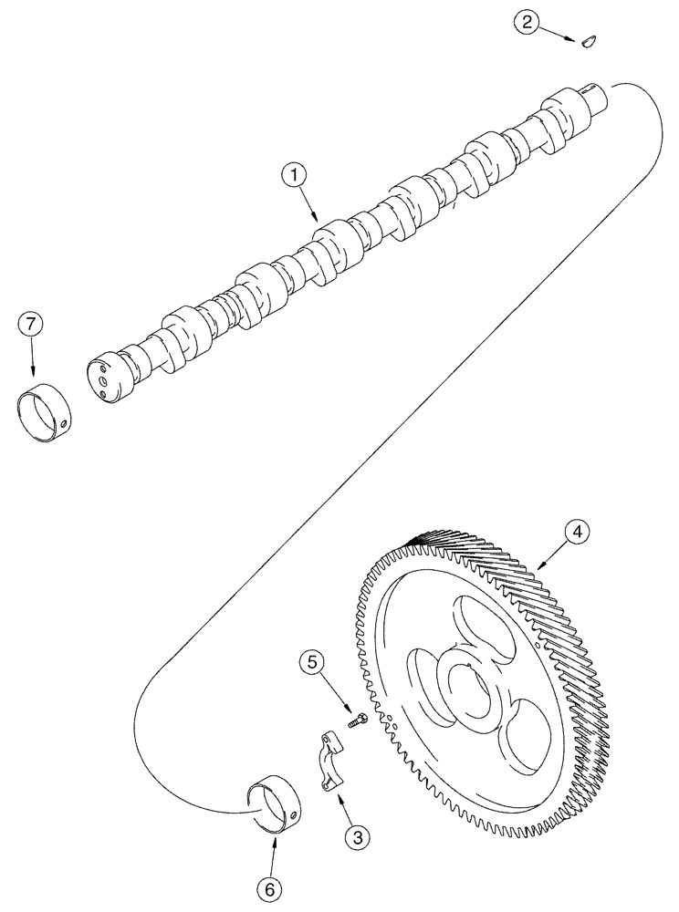 Схема запчастей Case IH SPX3200 - (03-018) - CAMSHAFT (01) - ENGINE