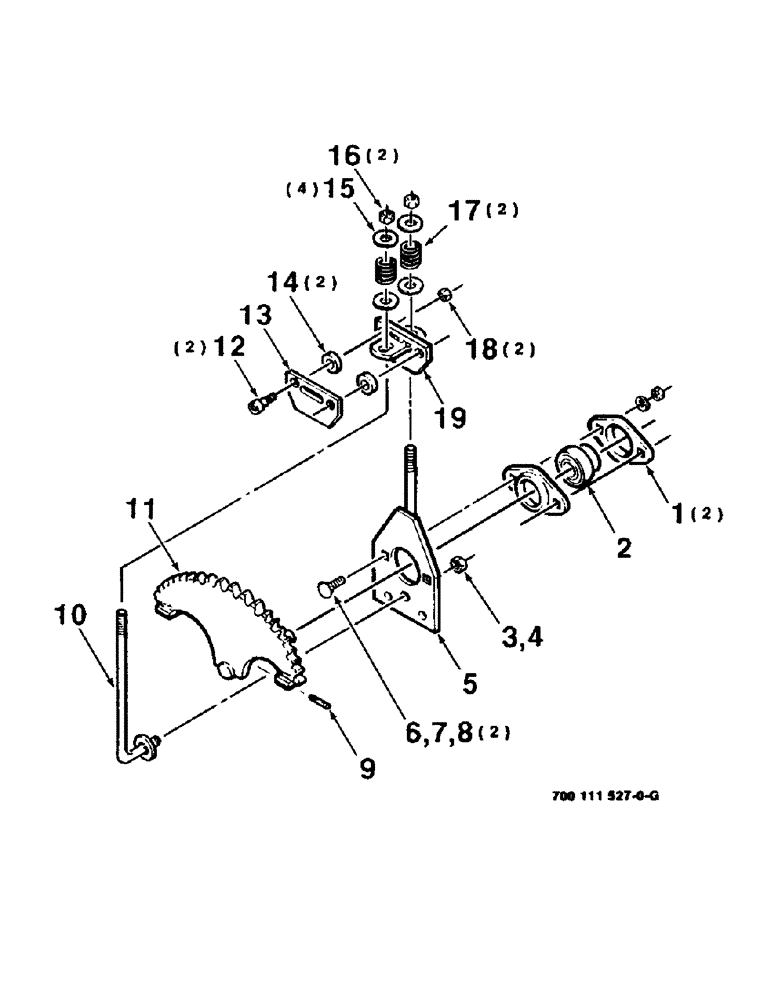 Схема запчастей Case IH 8830 - (5-06) - TRAVEL CONTROL DETENT ASSEMBLY (06) - POWER TRAIN