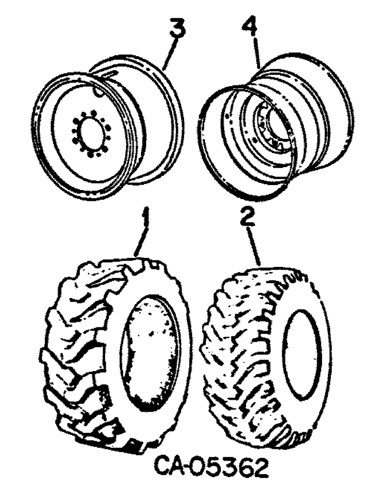 Схема запчастей Case IH 4120 - (15-1) - WHEELS AND TRACTION, WHEEL AND TIRE ATTACHMENTS (04) - Drive Train