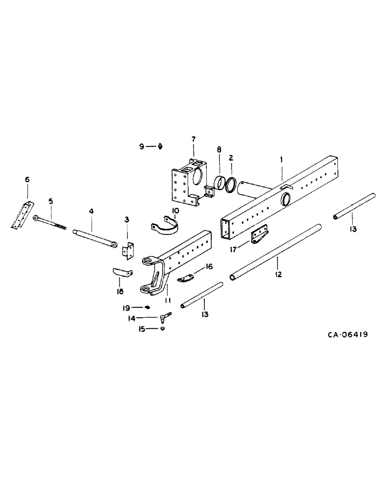 Схема запчастей Case IH 1460 - (15-018) - AXLE POWER GUIDE WHEELS, AXLE, EYE-BOLTS AND RELATED PARTS Wheels & Traction