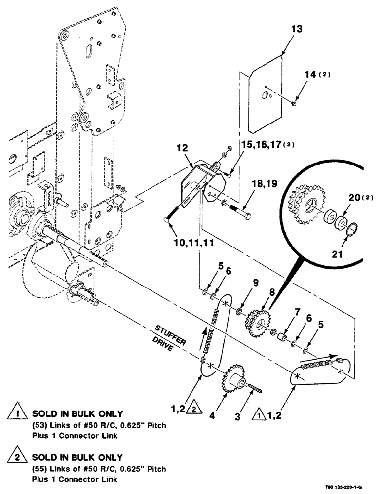 Схема запчастей Case IH RS551 - (2-24) - STUFFER DRIVE ASSEMBLY Driveline