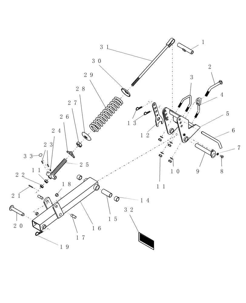 Схема запчастей Case IH PTX600 - (6.210.1) - MOUNTED PACKER/HARROW MAIN ARM AND MOUNT ASSEMBLY Related Equipment