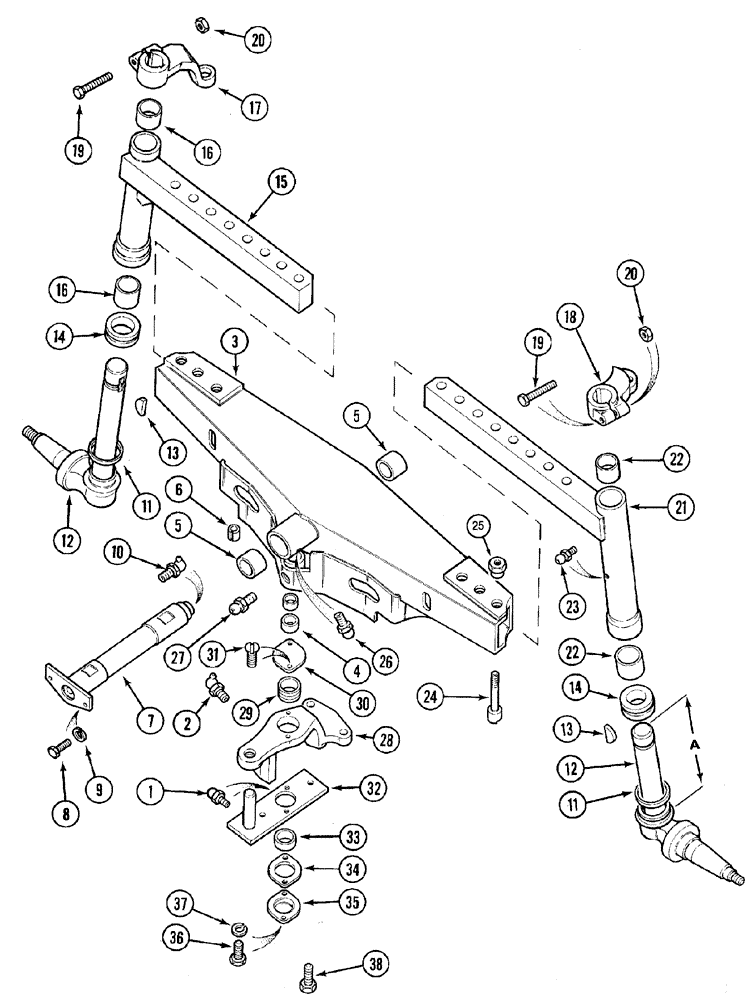 Схема запчастей Case IH CX90 - (05-08) - ADJUSTABLE FRONT AXLE - STRAIGHT (05) - STEERING