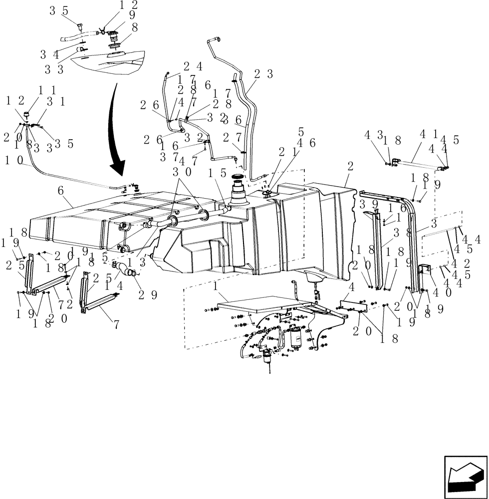 Схема запчастей Case IH 7010 - (10.246.03[01]) - FUEL SYSTEM - 7010 (10) - ENGINE