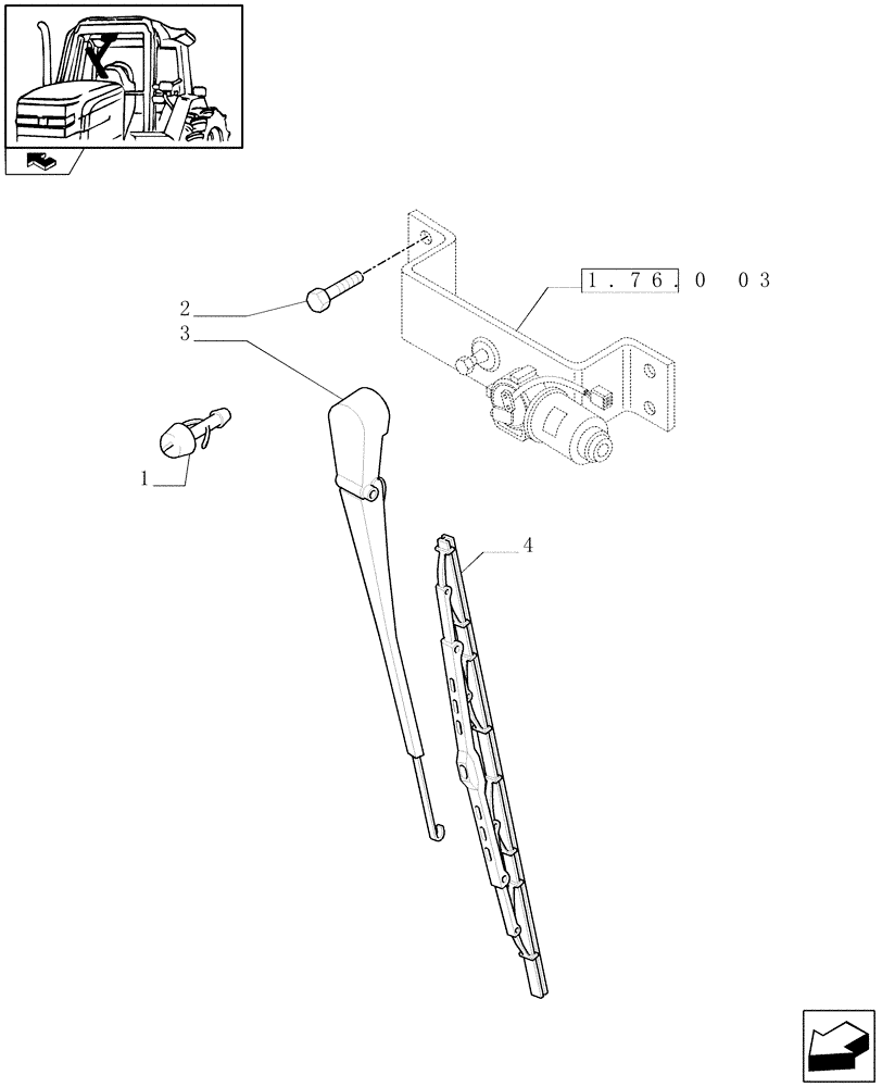 Схема запчастей Case IH PUMA 165 - (1.91.5[02]) - FRONT WINDSHIELD WIPER (10) - OPERATORS PLATFORM/CAB