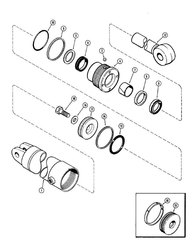 Схема запчастей Case IH 2470 - (396) - HITCH LIFT CYLINDER ASSEMBLY, FOUR INCH (101.6 MM) BORE X 9-27/32" (250.03MM) STROKE (09) - CHASSIS/ATTACHMENTS