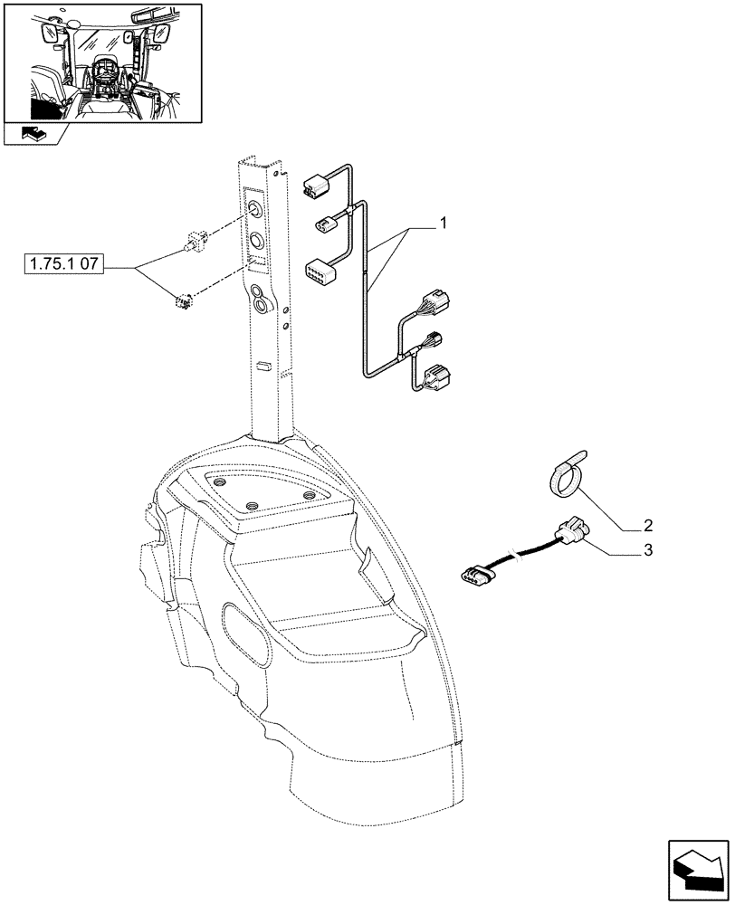 Схема запчастей Case IH PUMA 210 - (1.75.4[10]) - AIR CONDITIONING - CABLE (06) - ELECTRICAL SYSTEMS