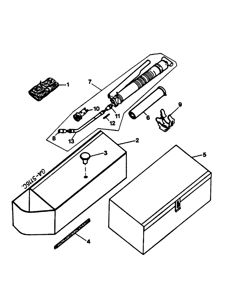 Схема запчастей Case IH 744 - (1B23) - TOOLBOX, TOOLS Accessories & Attachments / Miscellaneous