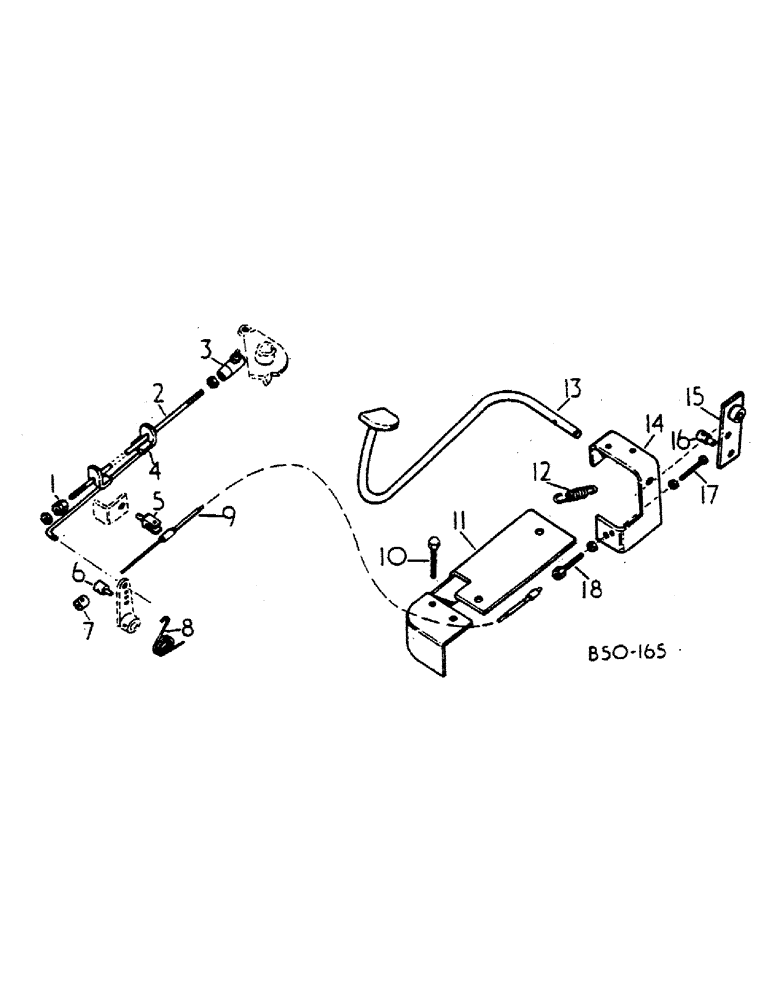 Схема запчастей Case IH 784 - (12-14) - POWER, FOOT PEDAL ACCELERATOR, CABLE TYPE Power