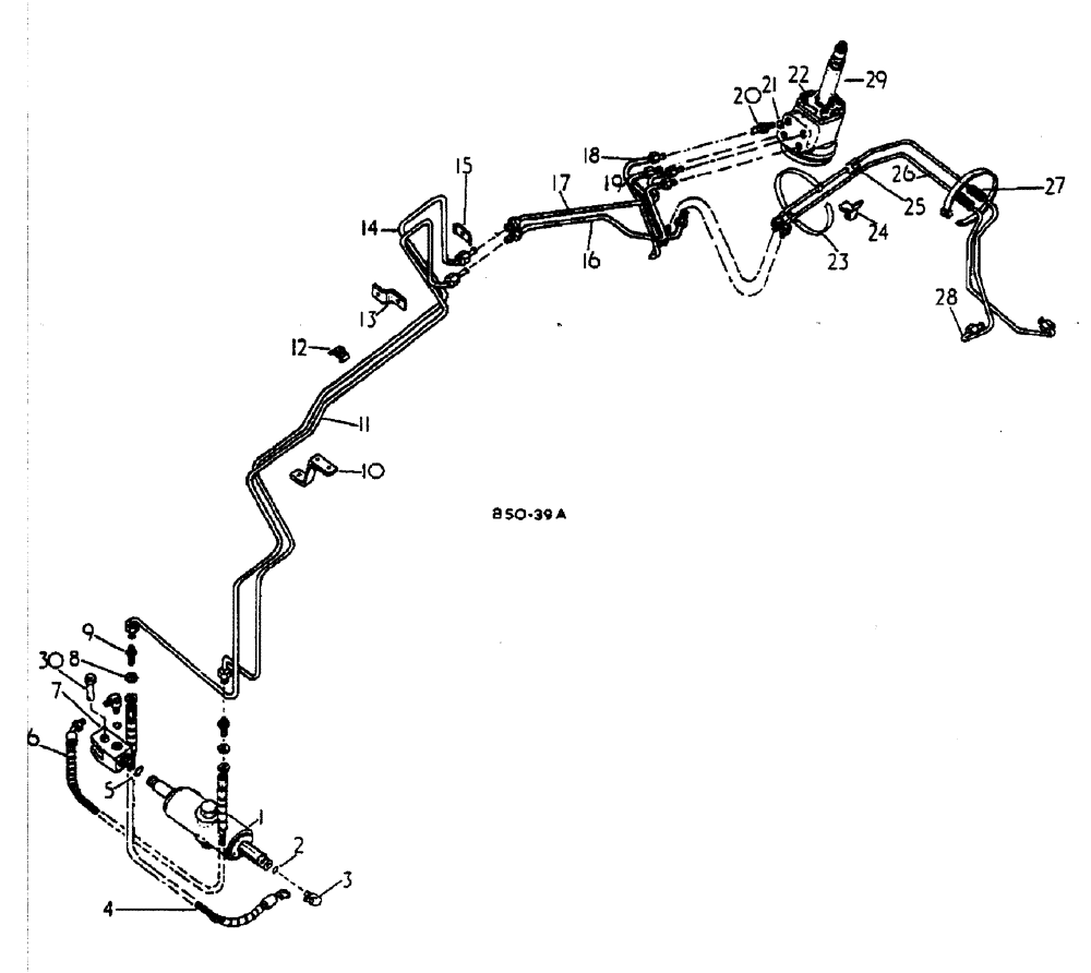 Схема запчастей Case IH 885 - (10-008) - POWER STEERING - DANFOSS - (07) - HYDRAULICS