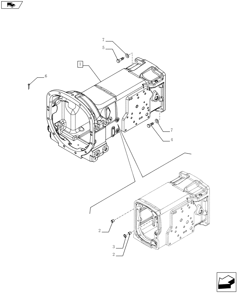 Схема запчастей Case IH FARMALL 65C - (21.112.01) - HYDRAULIC GEARBOX CONTROLS - TRACTOR BODY - POWER SHUTTLE GEARBOX HOUSING (VAR.332068-334068-331069-332069 / 743557) (21) - TRANSMISSION