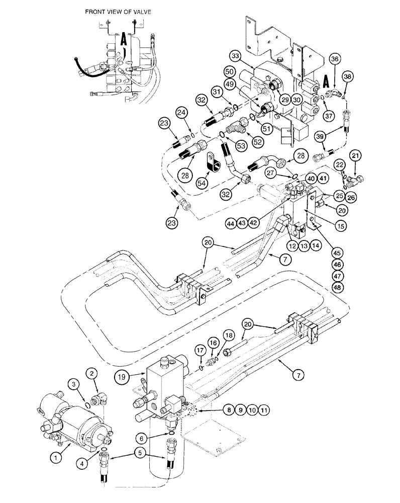 Схема запчастей Case IH 2388 - (08-09) - HYDRAULICS - HEADER LIFT VALVE SUPPLY (07) - HYDRAULICS