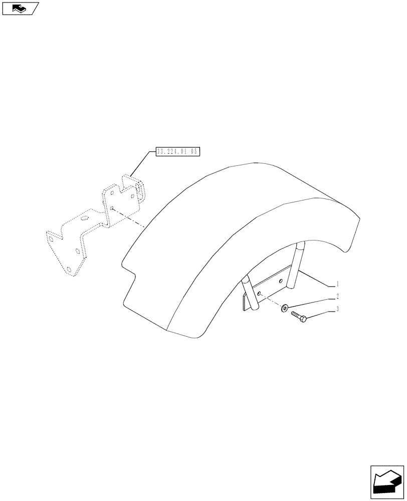 Схема запчастей Case IH PUMA 185 - (33.224.01[08]) - PNEUMATIC TRAILER BRAKE - GUARD (VAR.729385-743170 / 743623; VAR.743171-728385 / 743624; VAR.743169-720178 / 743625) (33) - BRAKES & CONTROLS